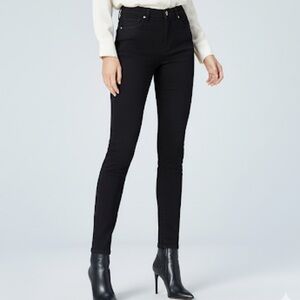 FRAME Ali High Rise Cigarette Premium Black Stretch Denim Jeans 25 x 26